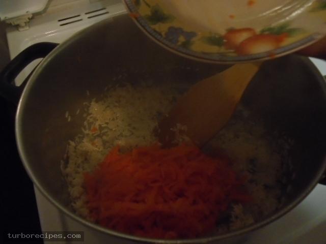 Λουκάνικα με πιπεριές και ρύζι - Βήμα 14