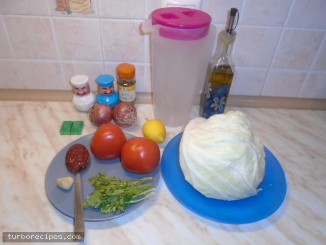 Λαχανόσουπα - Υλικά συνταγής