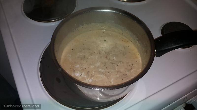 Λευκή σάλτσα με κρέμα γάλακτος - Βήμα 9